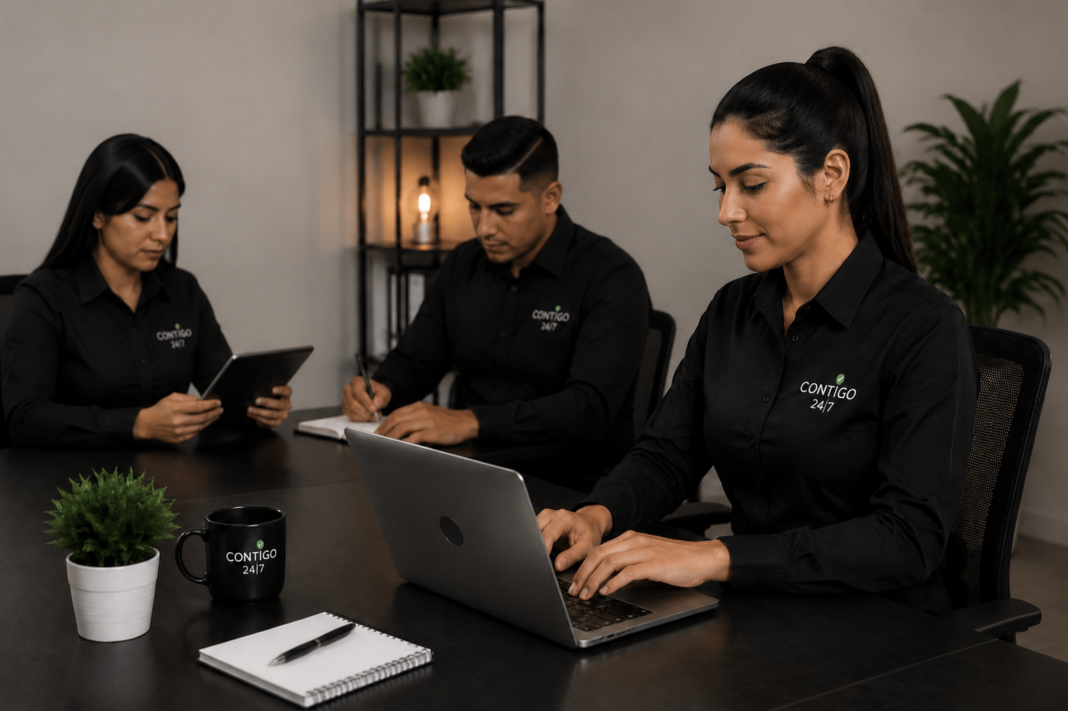 Equipo Contigo 24/7 atendiendo clientes
